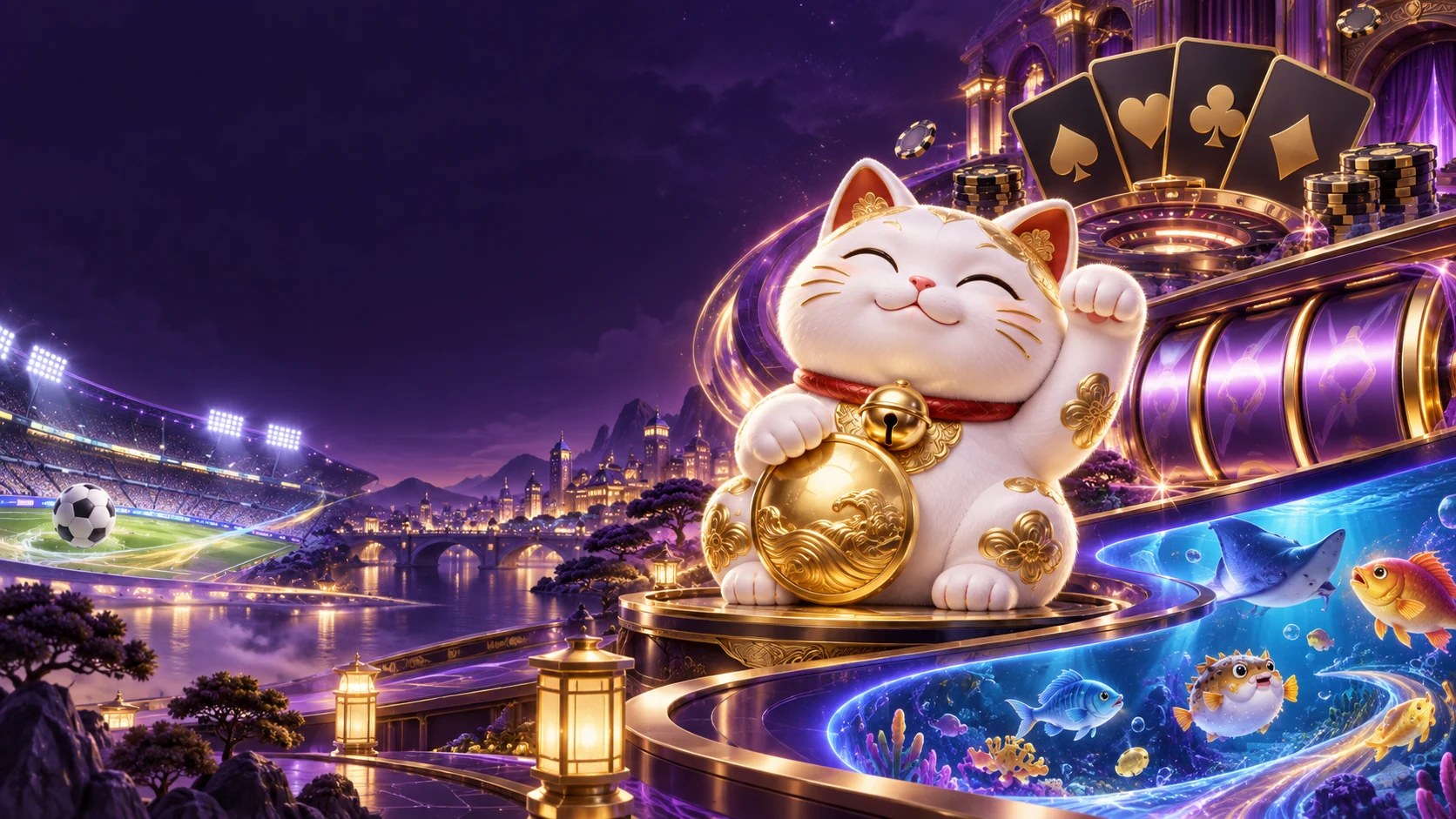 Minh họa mèo may mắn và các nhóm giải trí neko89